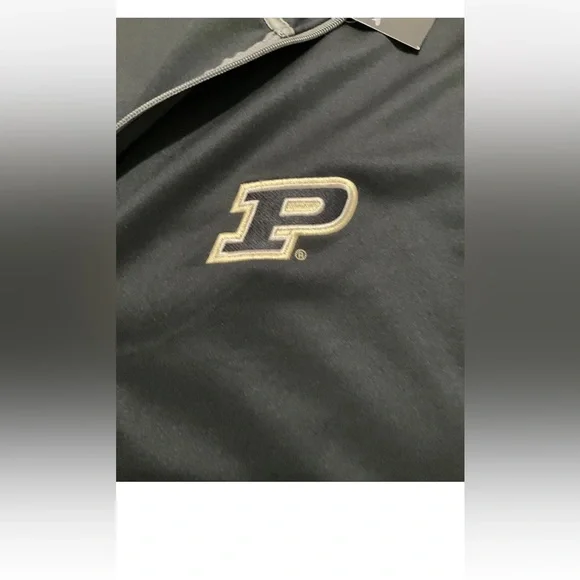 Profile Varsity Purdue Men’s Size 2XLT Black Quarter Zip Pullover Shirt NWT - Picture 5 of 8